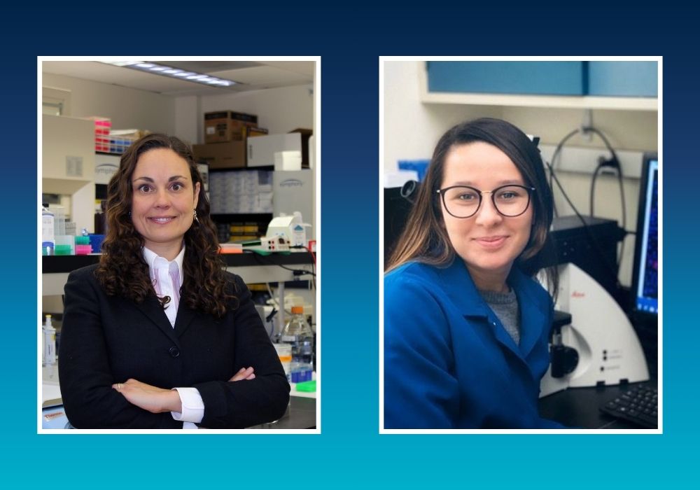 Professor Christie Fowler, left, and Valeria Lallai, right